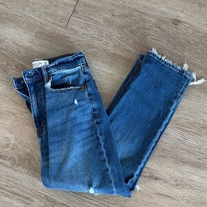 Abercrombie & Fitch Women's The Ankle Straight Ultra High Rise Jeans